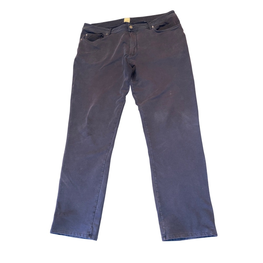 SWET TAILOR Men's Navy Blue Chinos Pants Stretch Cotton Blend Size 38x32